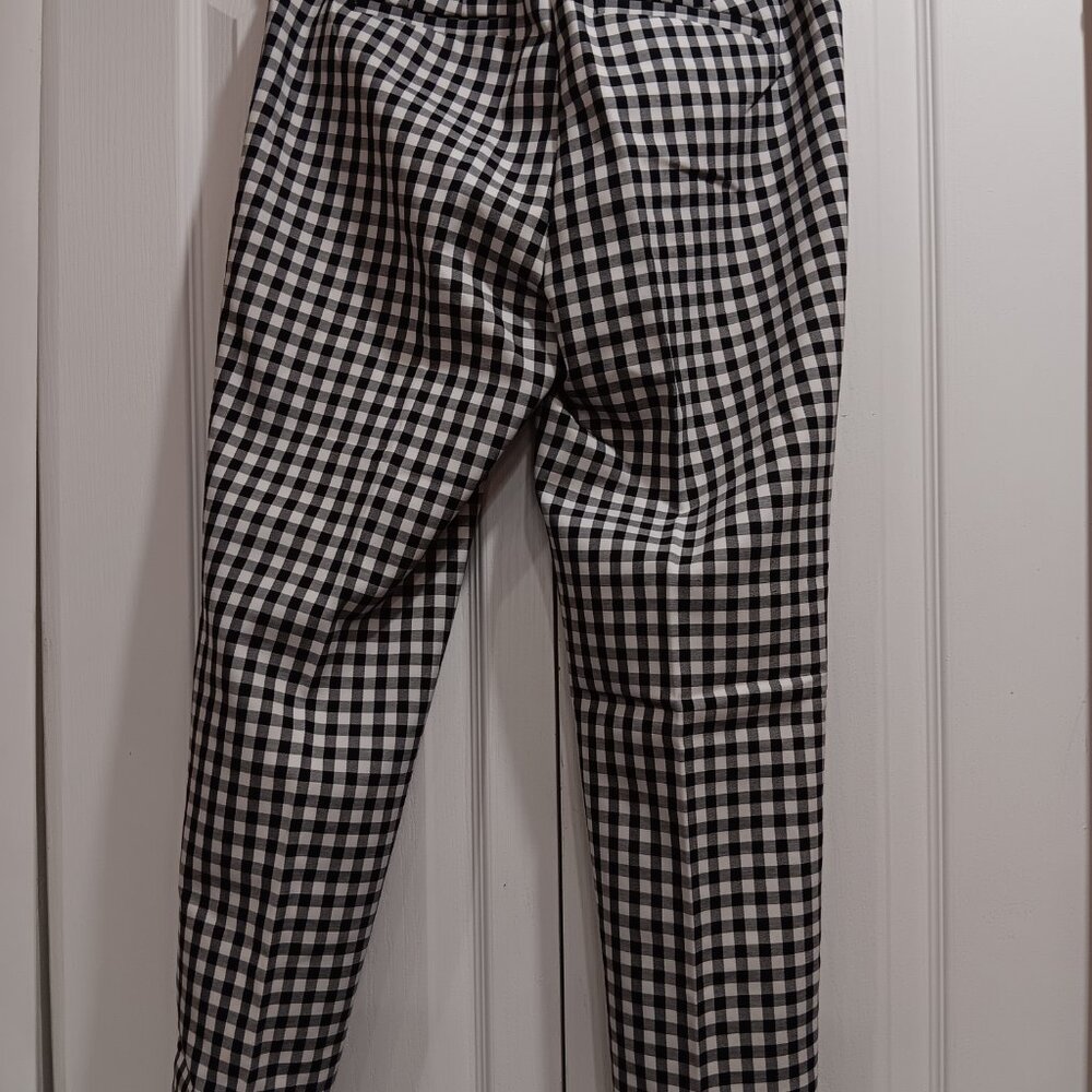 Talbots Pre-Owned Black and Ivory Hampshire Ankle Pants Size 4 Petite - Picture 2 of 13